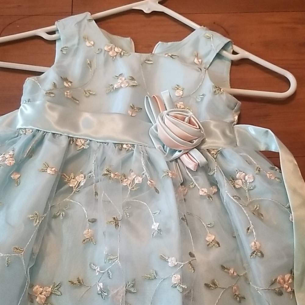 Chiffon  embroidered  dress